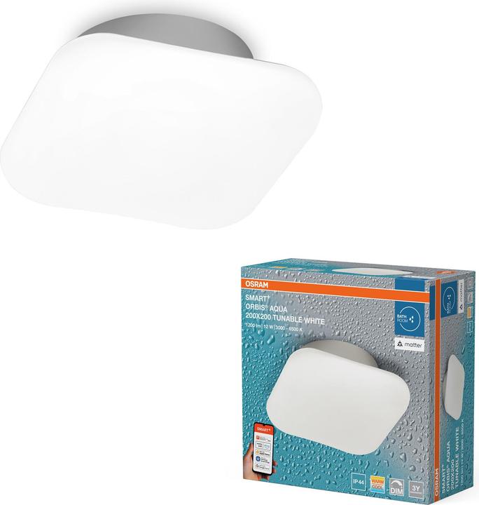 Image du produit Osram SMART+ Matter Orbis Wall Aqua IP44 200x200mm Tunable White (1200 lm)