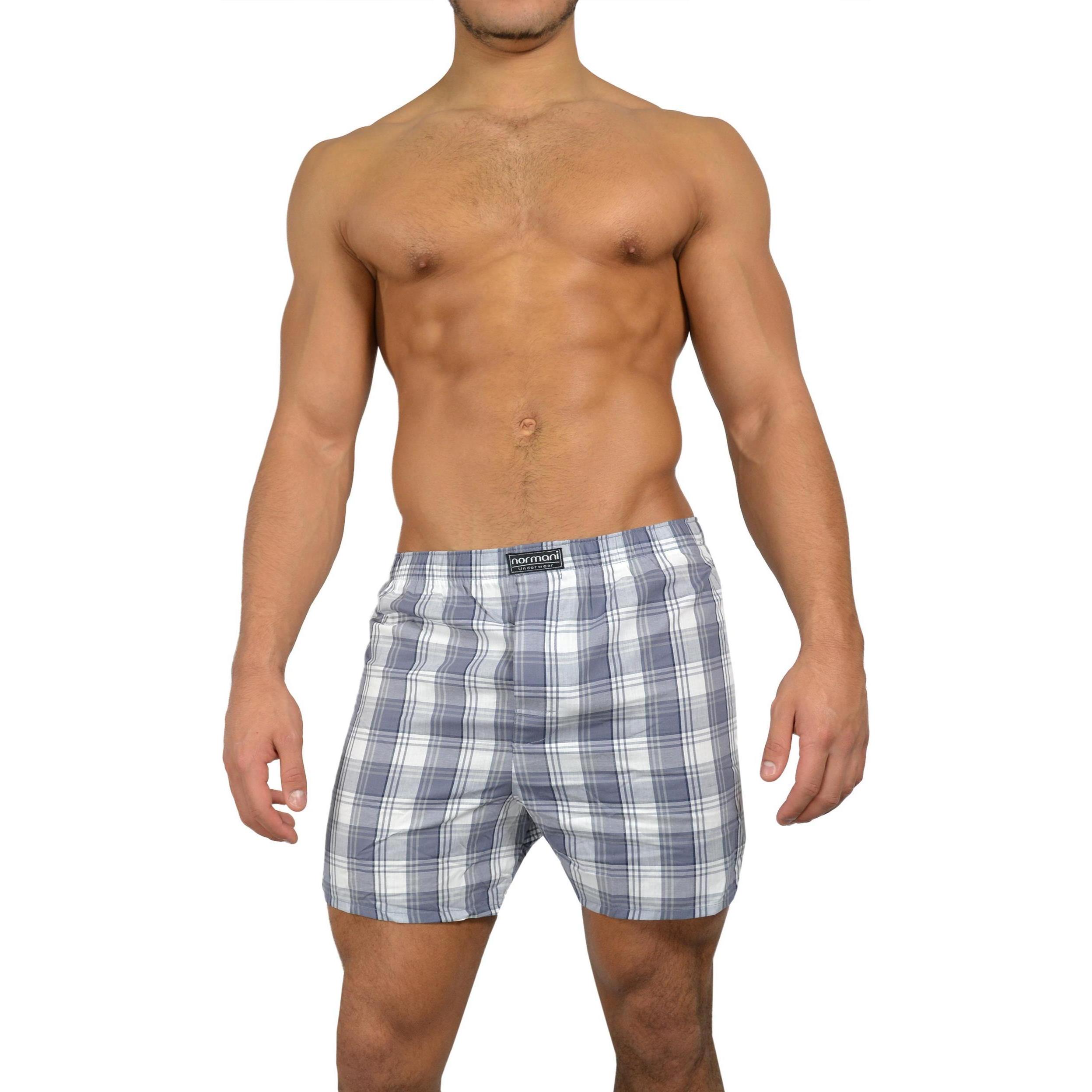 Thumbnail - Normani, Herren, Unterhosen, 3 Stück Herren Web Boxershorts, Grau, (XL, 3er Pack)