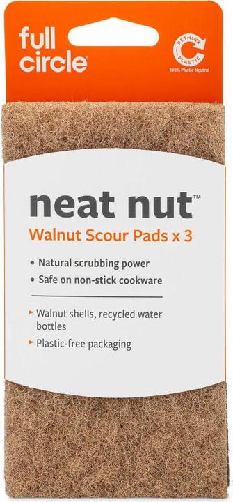 Produktbild Full Circle Home Walnuss-Scheuerschwämme Neat Nut 3er-Pack (3 Stk.)