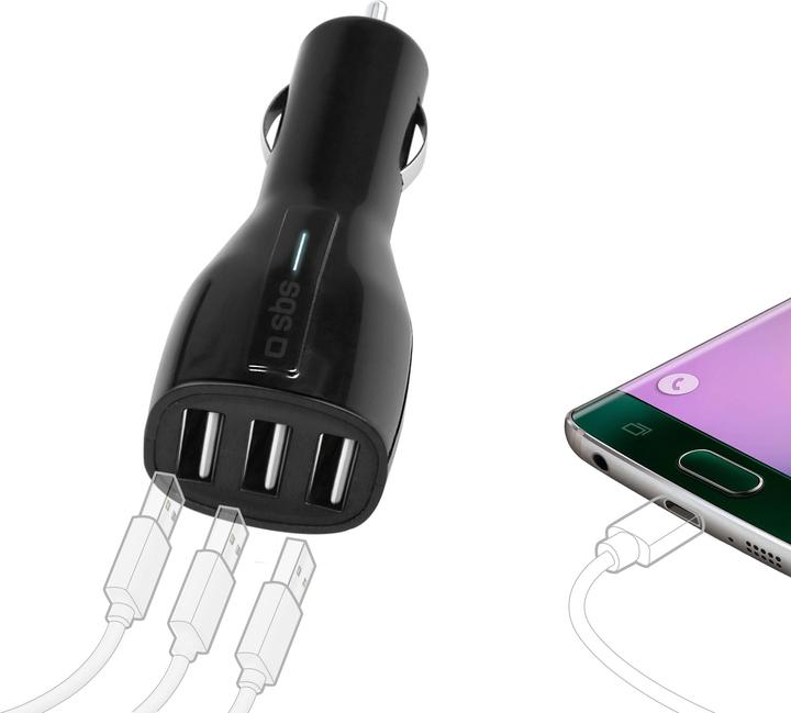 Produktbild SBS Auto-Ladegerät mit 3 USB-Ports 4.100 mAh
