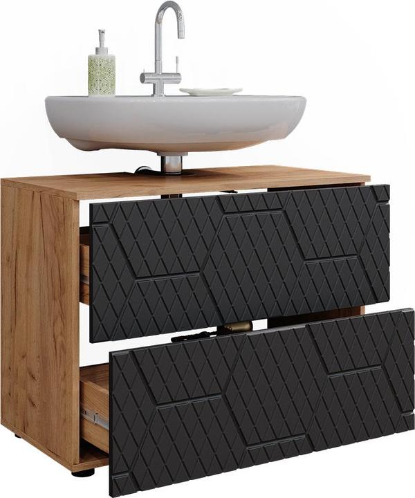 Actual product image Vicco Irma with honeycomb structure/anthracite, 41 x 58.6 cm with 2 drawers (41 x 41 x 58.60 cm)