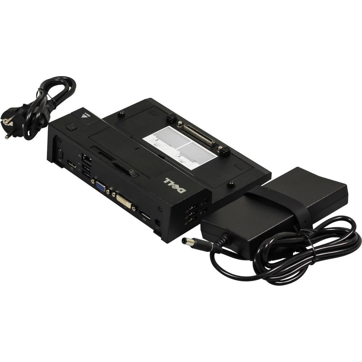 Dell E-Port II Simple (Docking Port, 4 Ports), Dockingstation + USB Hub, Schwarz