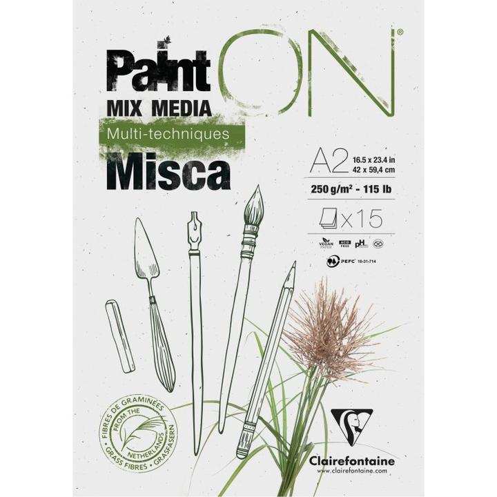 Actual product image Clairefontaine PAINT'ON - Drawing pads (250 g/m², 15x)