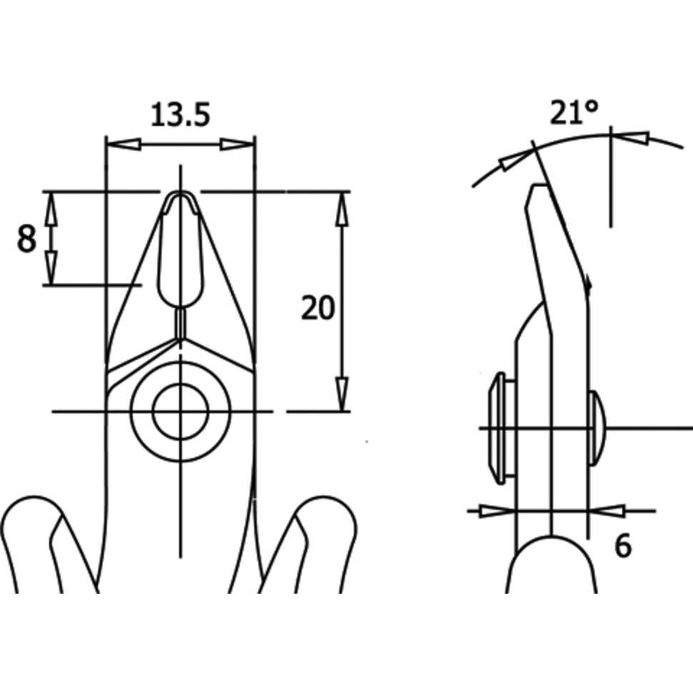 Thumbnail - Wetec, Bolzenschneider + Seitenschneider, Shear 1735 mit Sicherheits-Clip, Standardgriffe (138 mm)