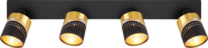 Produktbild Globo Strahler Metall Schwarz Matt, 4xe14