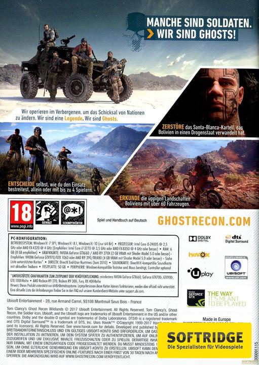 Produktbild Ubisoft Ghost Recon Wildlands (PC, DE)