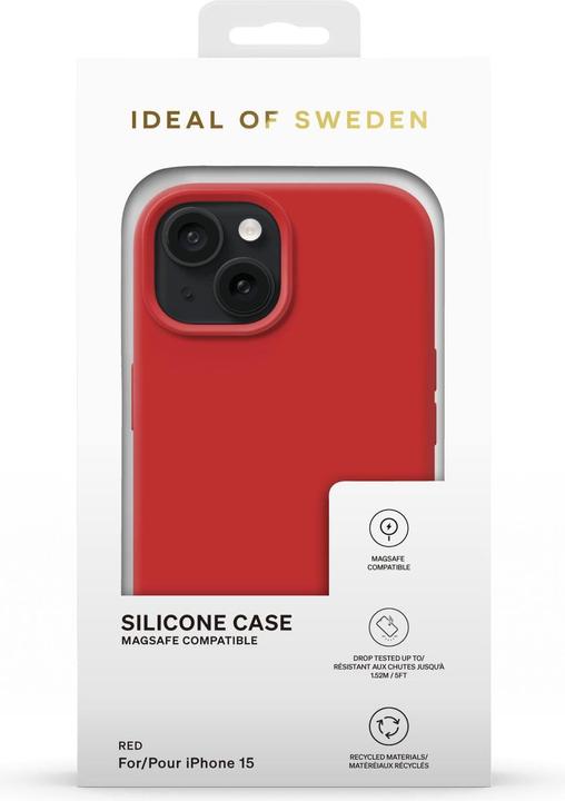 Actual product image iDeal Of Sweden Designer Magsafe Silicone Cover Red (Apple iPhone 13)