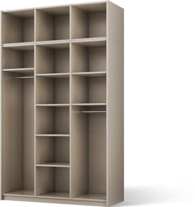 Produktbild ADRK Furniture Bregma III Drehtürenschrank mit Aufsatz (148 x 58 x 250 cm)