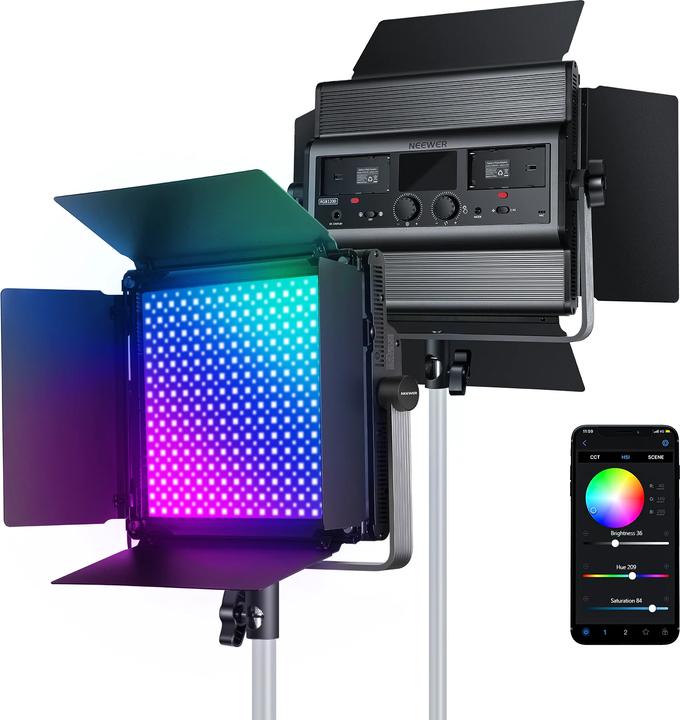 Actual product image Neewer (10102572) RGB1200 Metal RGB LED Video Light 60W with App Control V4 (Video light)