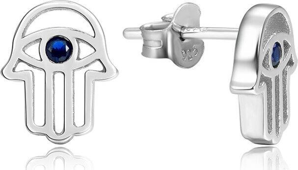 Beneto Boucles d'oreilles en argent Hamsa - main de Fatima AGUP2242 (L)