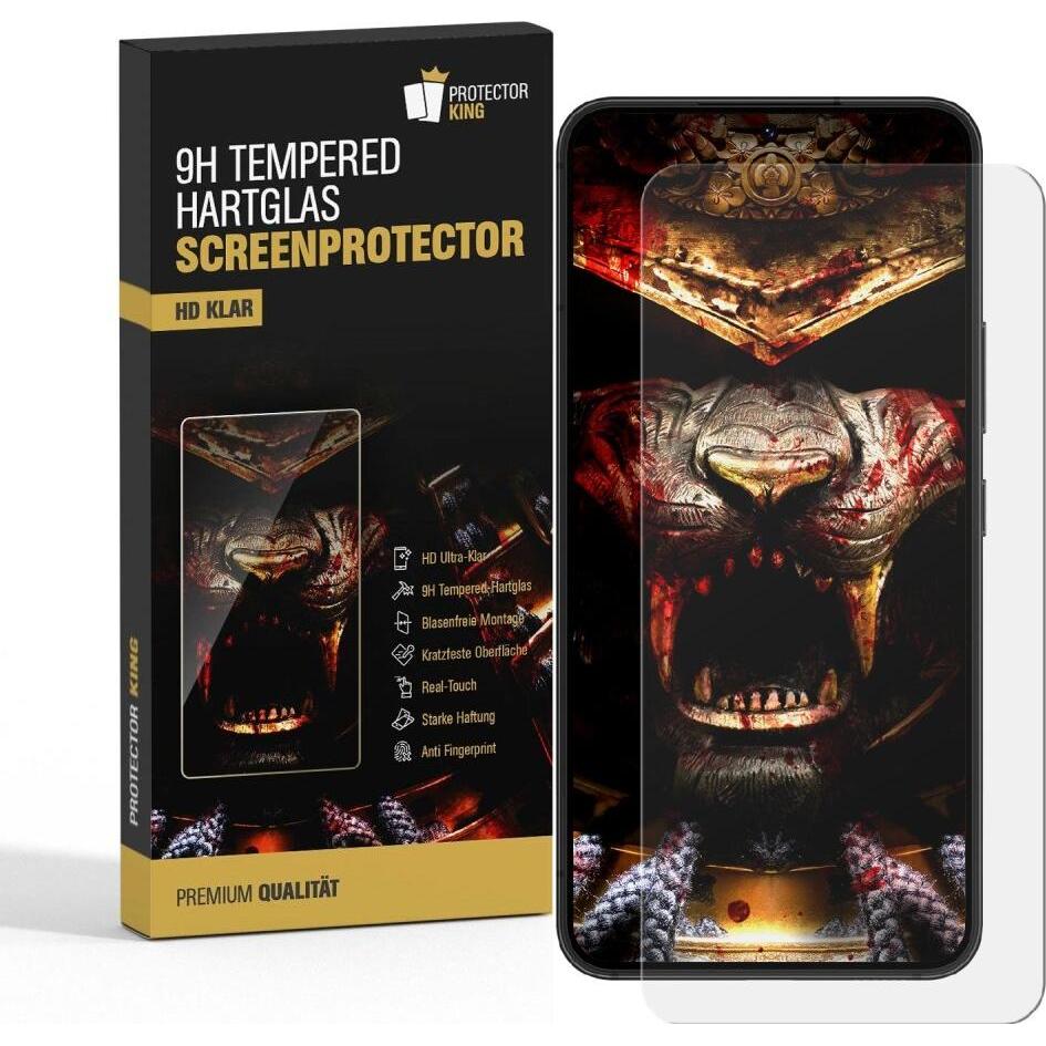 Protectorking 3x echtes Tempered 9H Panzerhartglas 3D KLAR (3 Stück, Samsung Galaxy S21 FE), Smartphone Schutzfolie