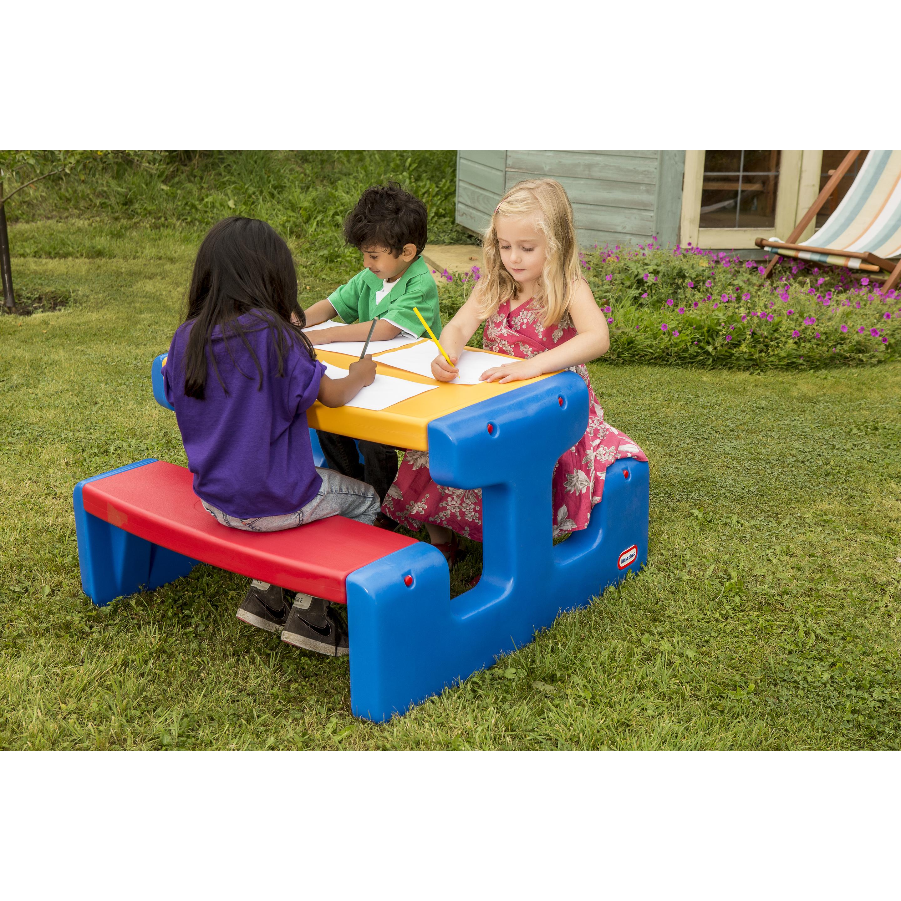 Thumbnail - Little Tikes Large Picnic Table - Innen & Aussen - Blau - Rot - Gelb - Kunststoff - CE - 6 Person(...