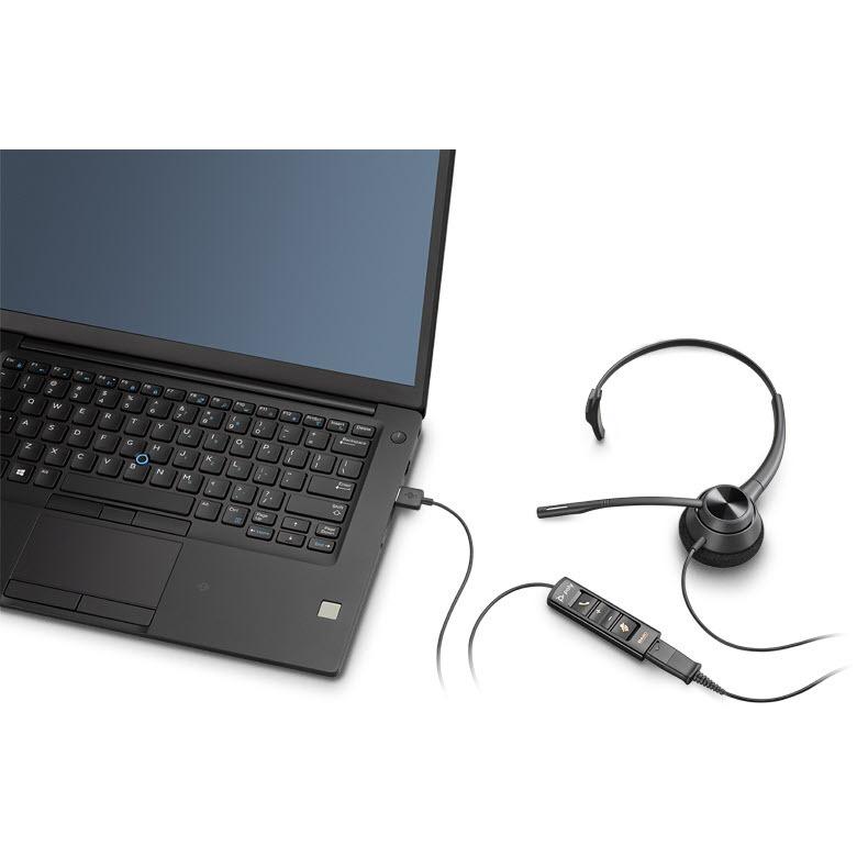 Thumbnail - Poly EncorePro 310 QD (Kabelgebunden), Office Headset, Schwarz