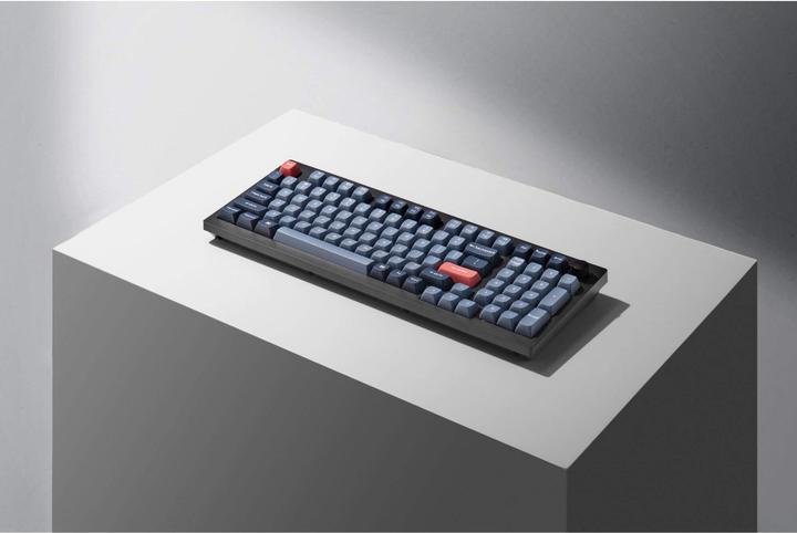 Immagine prodotto Keychron Tastiera meccanica wireless V5 Max QMK/VIA RGB con manopola rossa (nero) (US, Cablato, Senza fili)