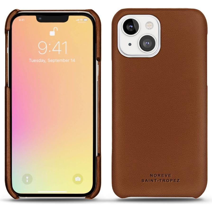 Noreve Lederschutzhülle (Apple iPhone 13), Smartphone Hülle, Braun