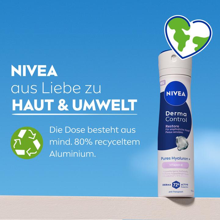 Actual product image NIVEA Deo Derma Control Restore Spray Female 150 ml (Spray, 150 ml)