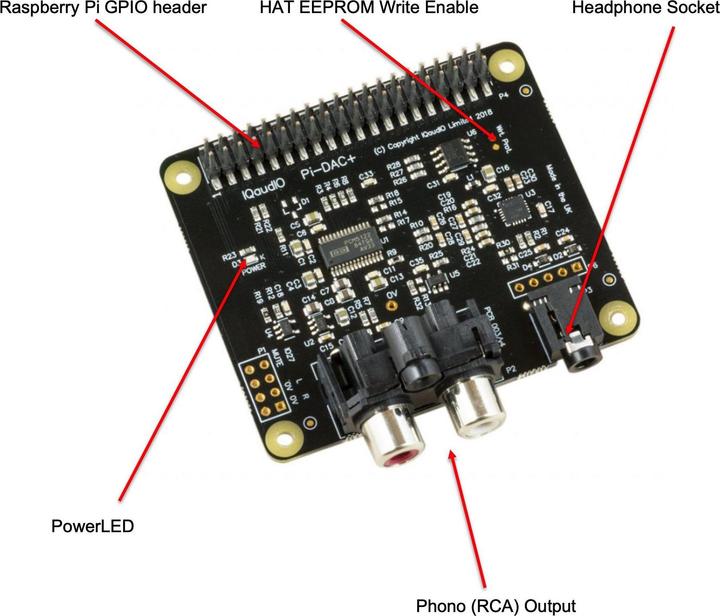 Produktbild Raspberry Pi RPI IQ DAC+ - Shield - IQaudio DAC+