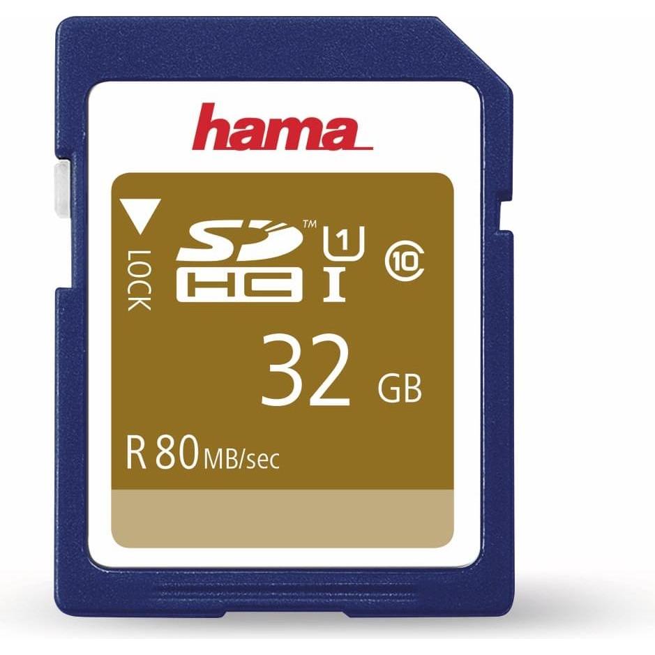 Thumbnail - Hama SDHC 32GB Class 10 UHS-I (32 GB, SDHC, U1, UHS-I), Speicherkarte, Blau