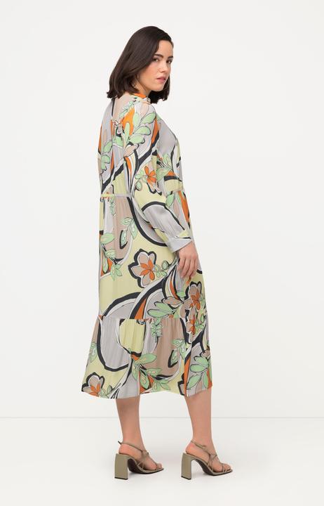 Immagine prodotto Ulla Popken Abito con design grafico, collo da camicia e maniche lunghe (48)