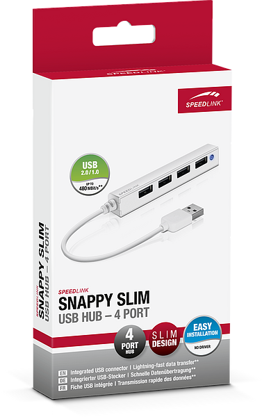 Productafbeelding Speedlink Snappy Slim (USB-A, 4 Havens)