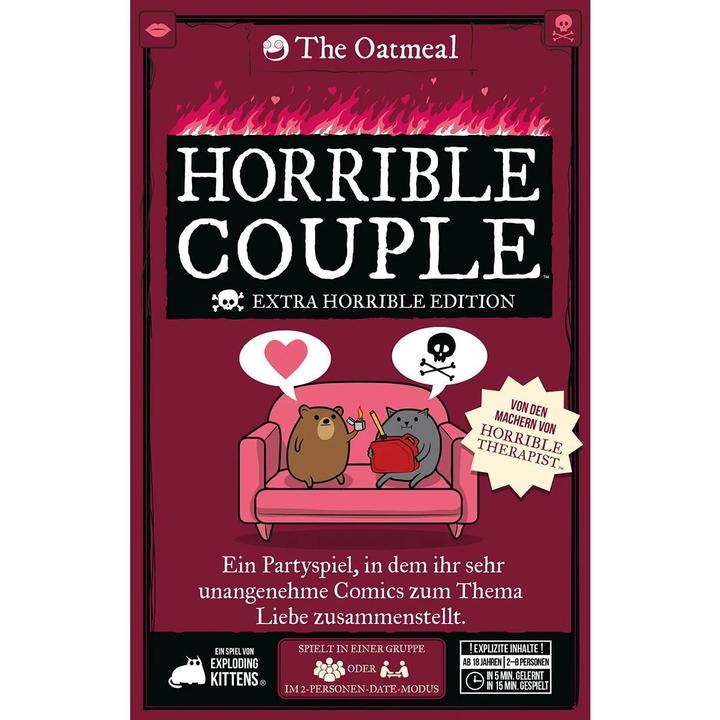 Immagine prodotto Exploding Kittens Horrible Couple (Extra Horrible Edition) (Tedesco, 2 - 8 Giocatori)