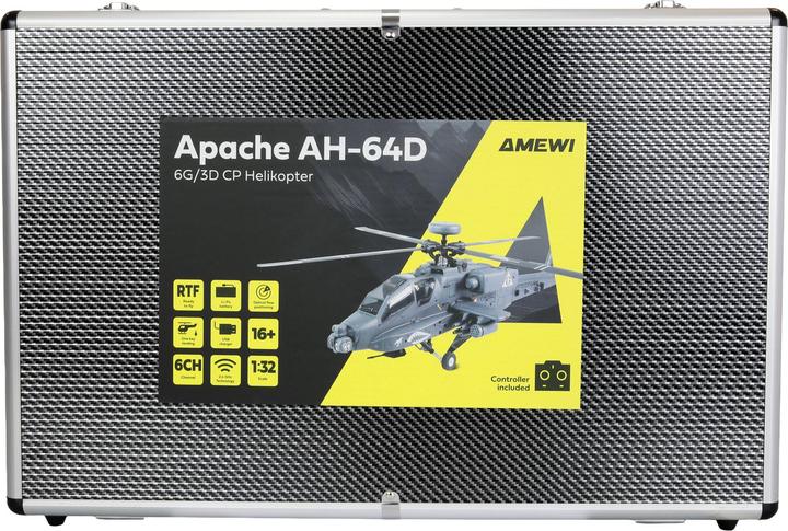 Image du produit Amewi Apache AH-64D CP Helikopter 6G/3D RTF grau