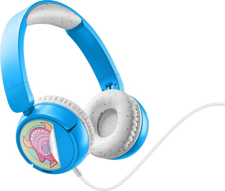 Cellularline Music Sound Play Patch – On-Ear-Kopfhörer für Kinder (Hellblau)