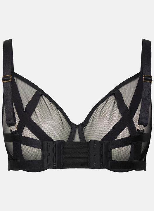 Actual product image Ulla Popken Sheer Cross Underwire Bra (85 B)