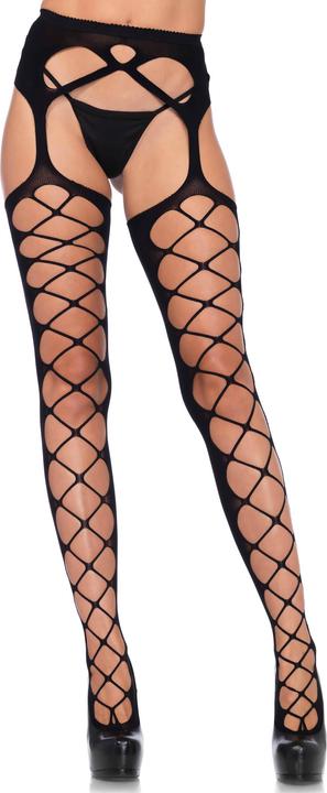 Produktbild Leg Avenue Diamond net opaque stockings (One Size)