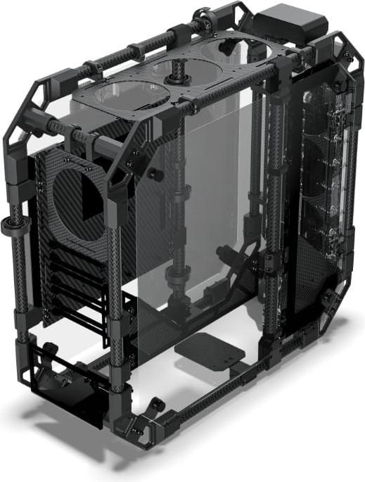 Actual product image Alphacool GHE Apex Pro Skeleton Carbon Housing (ATX, ITX, mATX)