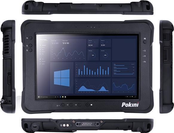 Actual product image Exone Tablet PC Pokini Tab K10 10.1inch Touch Digitizer, i5, 8GB, 128GB, Serial, W10 Pro, uGPS, LTE WWAN (4G, 10.10", 128 GB, Black)