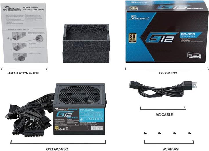 Productafbeelding Seasonic Voeding G-12 550 W (550 W)