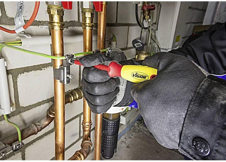 Produktbild Vigor VDE Schraubendreher Satz ∙ V2027 ∙ Schlitz Profil, Kreuzschlitz Profil PH ∙ 0,5 x 3 - 1,2 x 6… (Phillipps-Kreuzschlitz (PH), Schlitzschrauben)