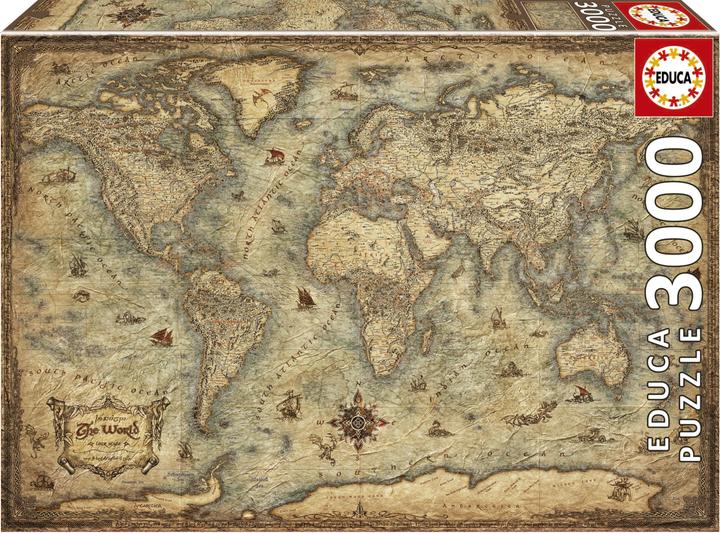 Produktbild Educa 19567 Puzzle 3000 Pcs. Map Of The World (3000 Teile)