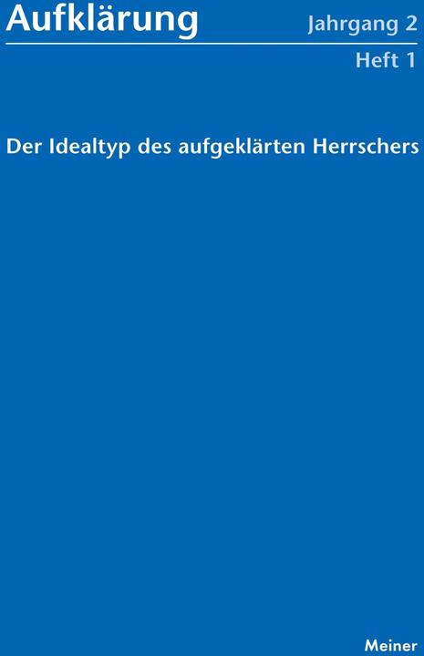 Produktbild Der Idealtyp des aufgeklärten Herrschers