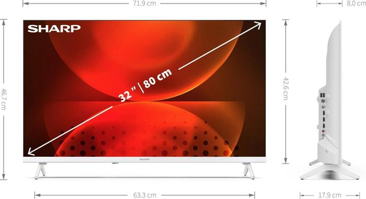 Produktbild Sharp 32FH2EAW (32", LCD, WXGA, 2023)