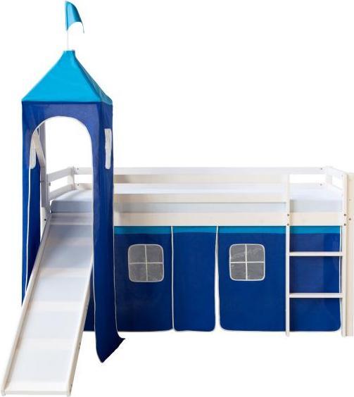Actual product image Homestyle4u Loft bed with slide and tower (90 x 200 cm)