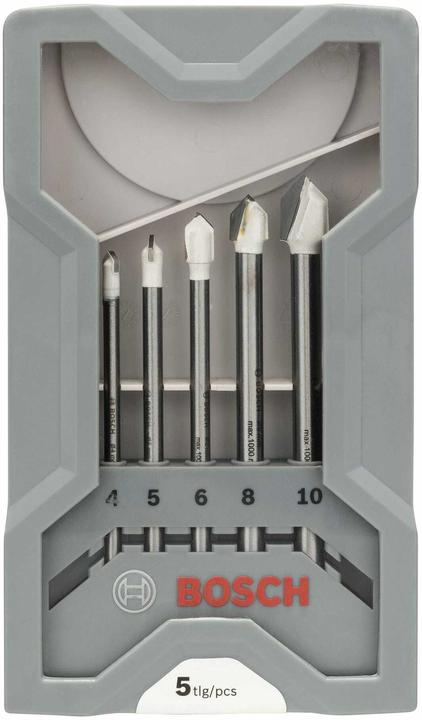Immagine prodotto Bosch Professional Zubehör Trapano per vetro e piastrelle 5 pezzi (4,0-10 mm)
