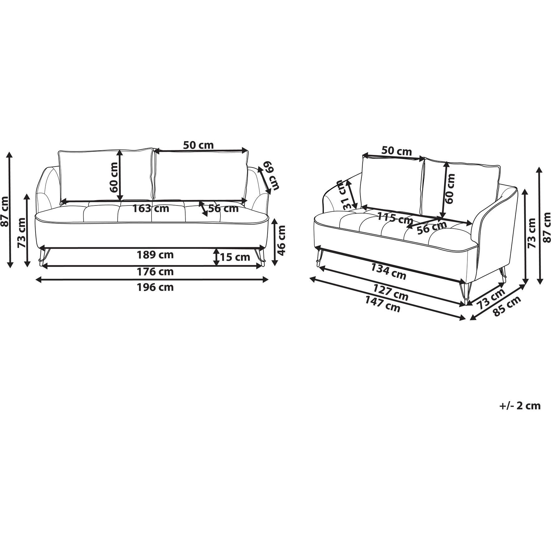 Thumbnail - Beliani, Sofa, Hobro (2-Sitzer, 3-Sitzer)