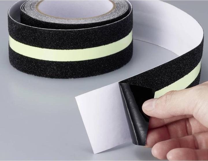 Image du produit Toolcraft TO-10187130 Anti-Rutschband Schwarz, Grün (L x B) 10 m x 55 mm 1 St. (55 mm)