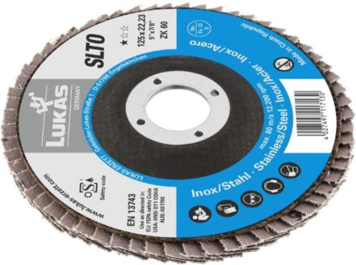 Actual product image Lukas Flap disc SLTR universal Ø 115 mm zirconia alumina grit 80 (80)