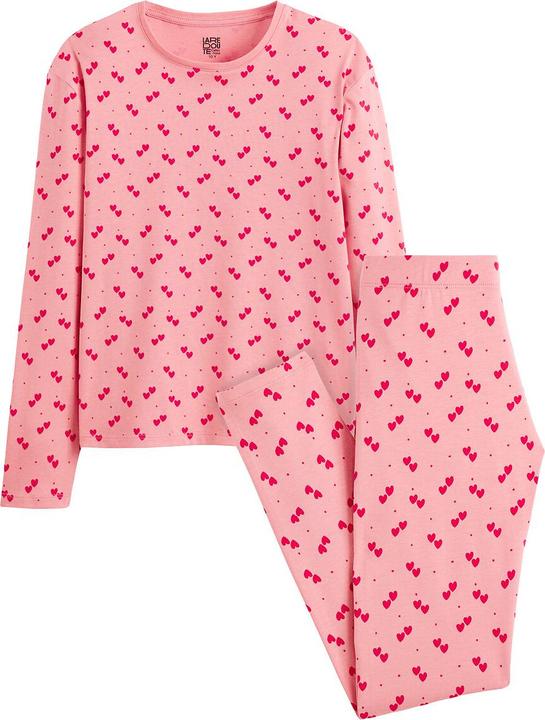 Actual product image La Redoute Collections Jersey pyjamas with heart print (128)