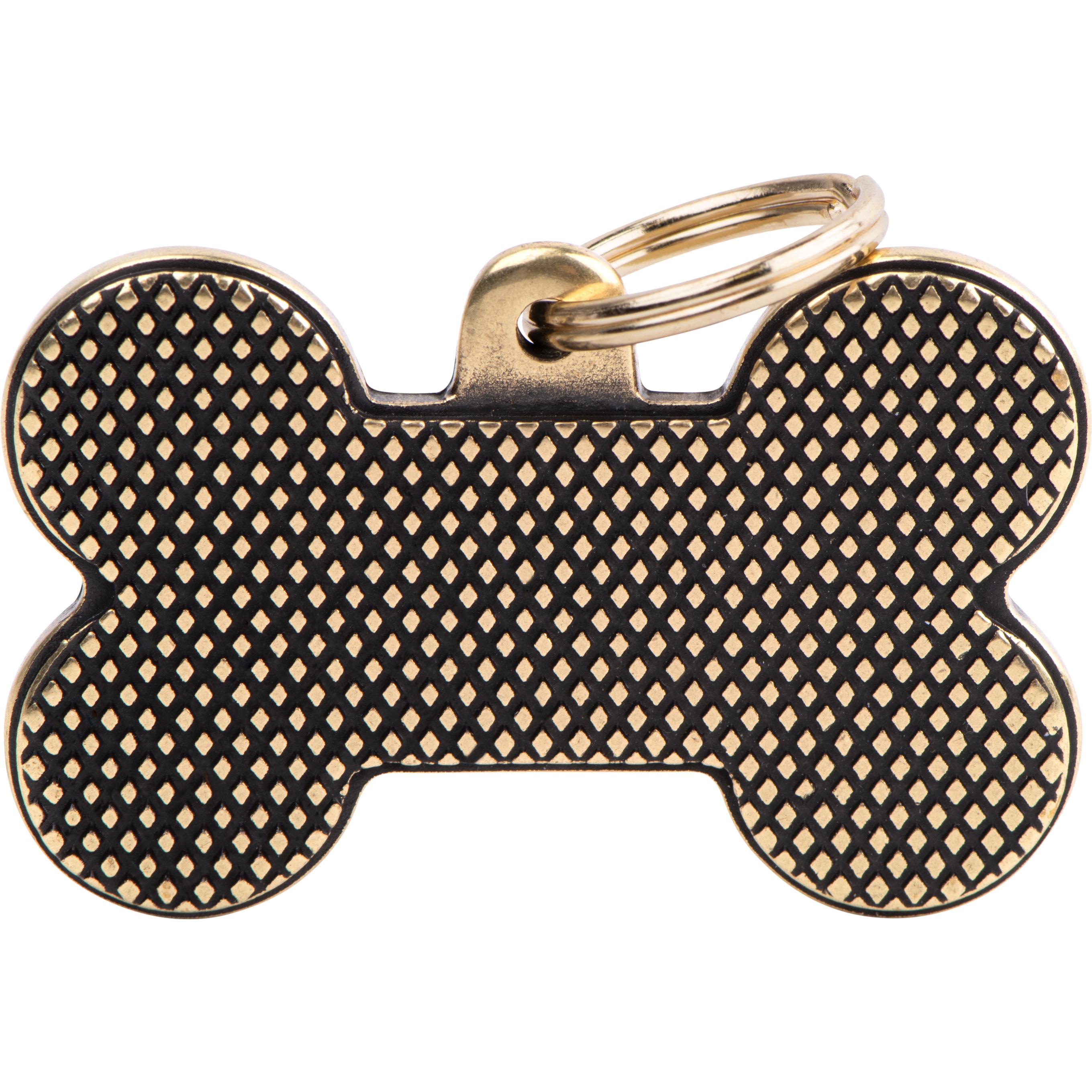 Myfamily MyFa tegn bronx, ben stor, guld, rhombus (Cane), Collare + Guinzaglio