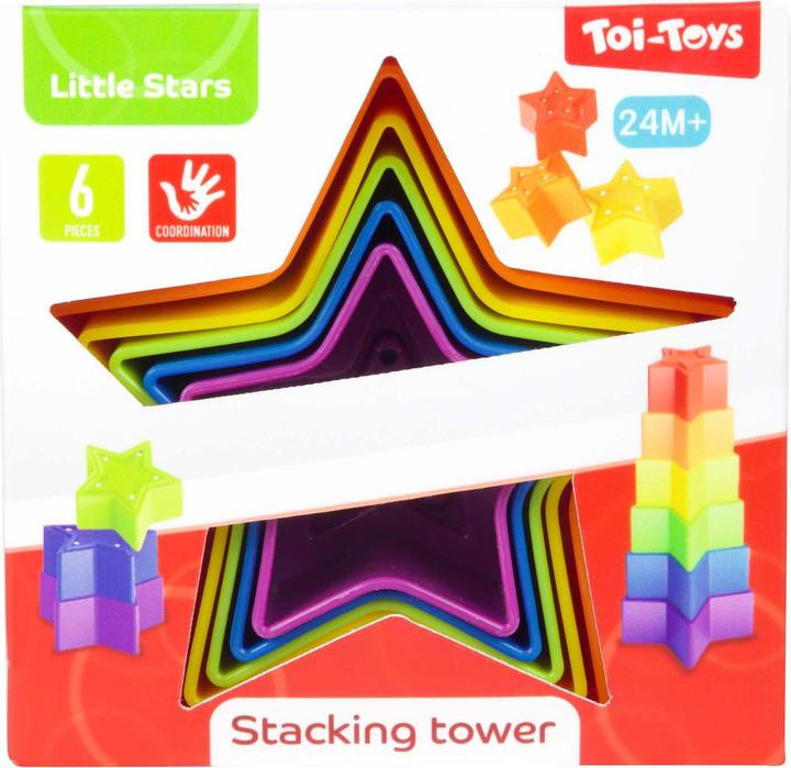 Actual product image Toi-Toys Little Stars Baby Stapelturm Stern, 6tlg.