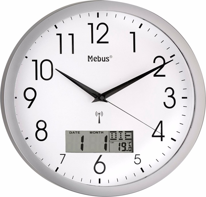 Produktbild Mebus Funk-Wanduhr (30 cm)