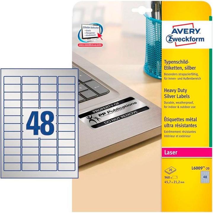 Actual product image Avery Nameplate labels