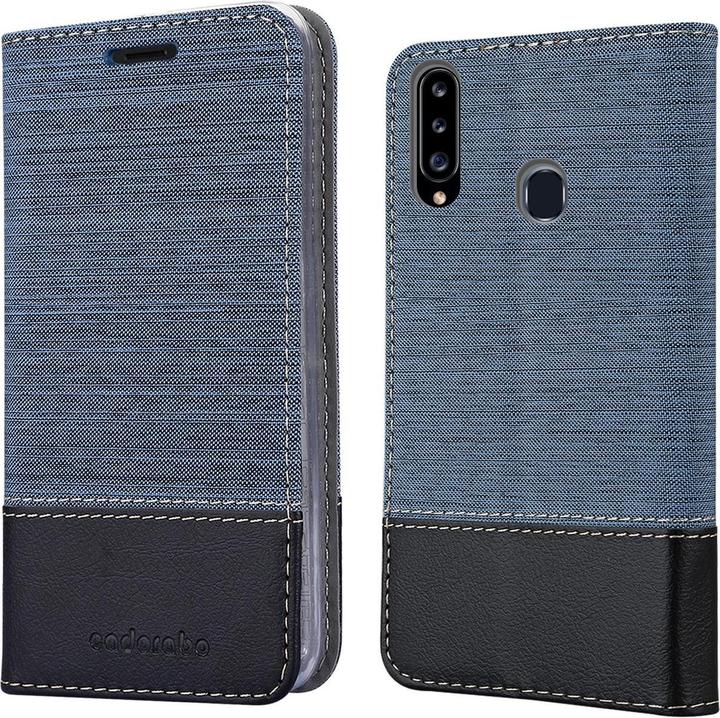 Produktbild Cadorabo Book Jeans Optik Cover (Samsung Galaxy A20s)