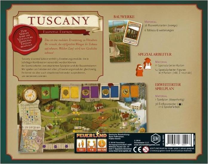 Productafbeelding Feuerland FEU63551 - Toscane Essential Edition: Wijnbouw, vanaf 12 jaar (uitbreiding, DE editie) (Duits)