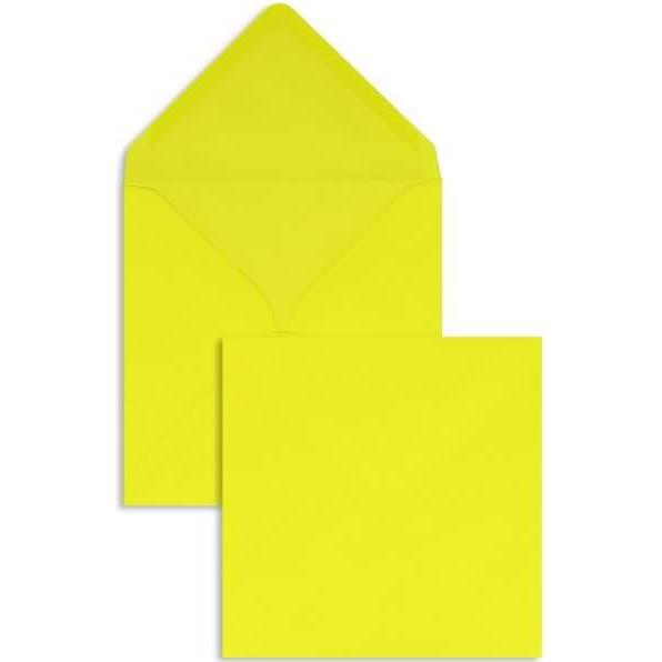Blanke, Briefumschlag, Briefumschläge 155x155mm 100g/qm gummiert VE=100 Stück gelb (100 x)