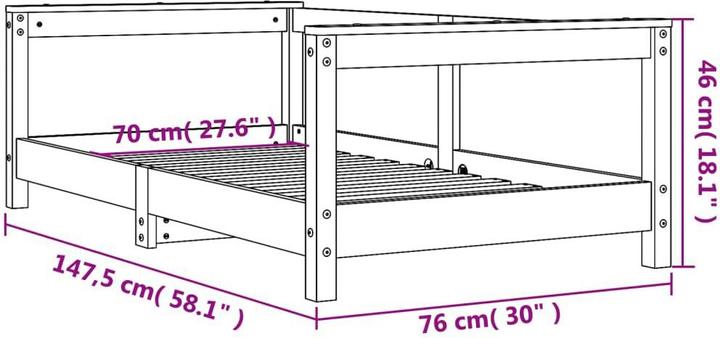 Produktbild vidaXL Jon (70 x 140 cm)